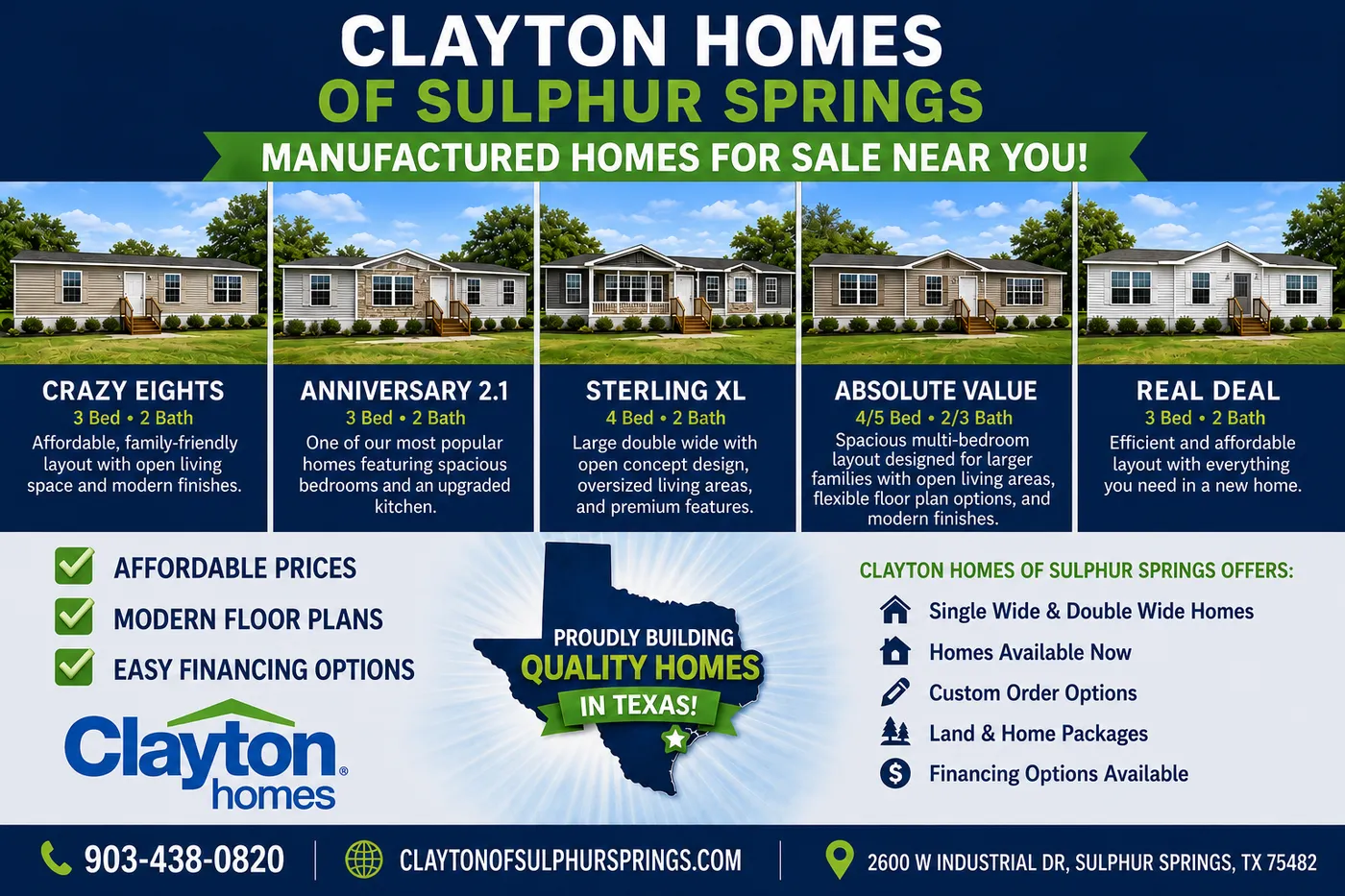 Clayton Sulphur Springs Manufactured Homes image