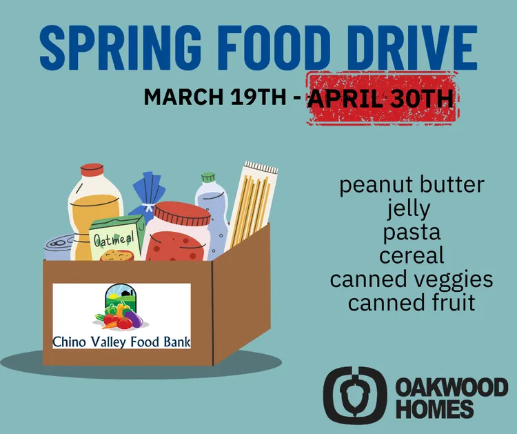 Spring Food Drive at Oakwood Homes Chino Valley