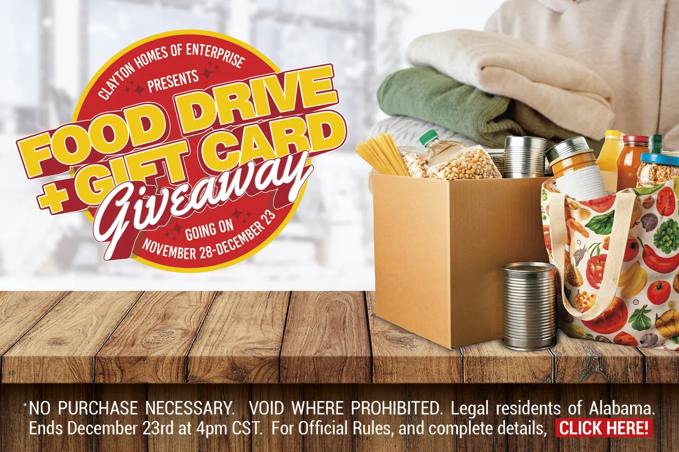 Food Drive + Gift Card Giveaway
