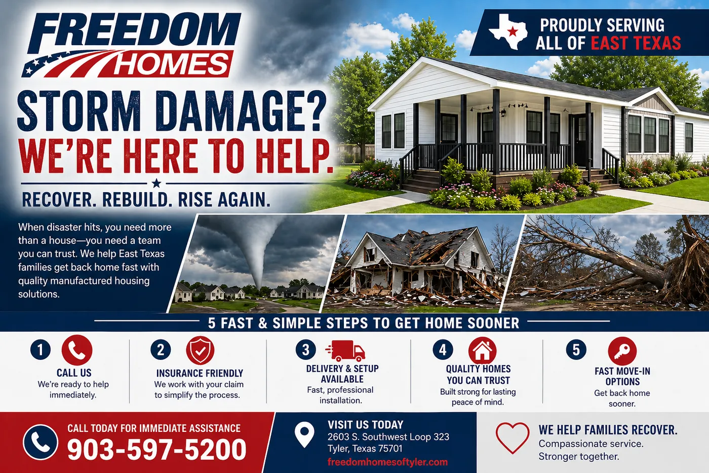 Recovery Housing from Storms in East Texas image