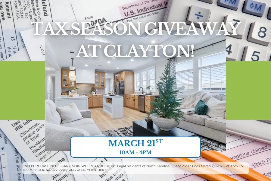 Tax Season Giveaway at Clayton!