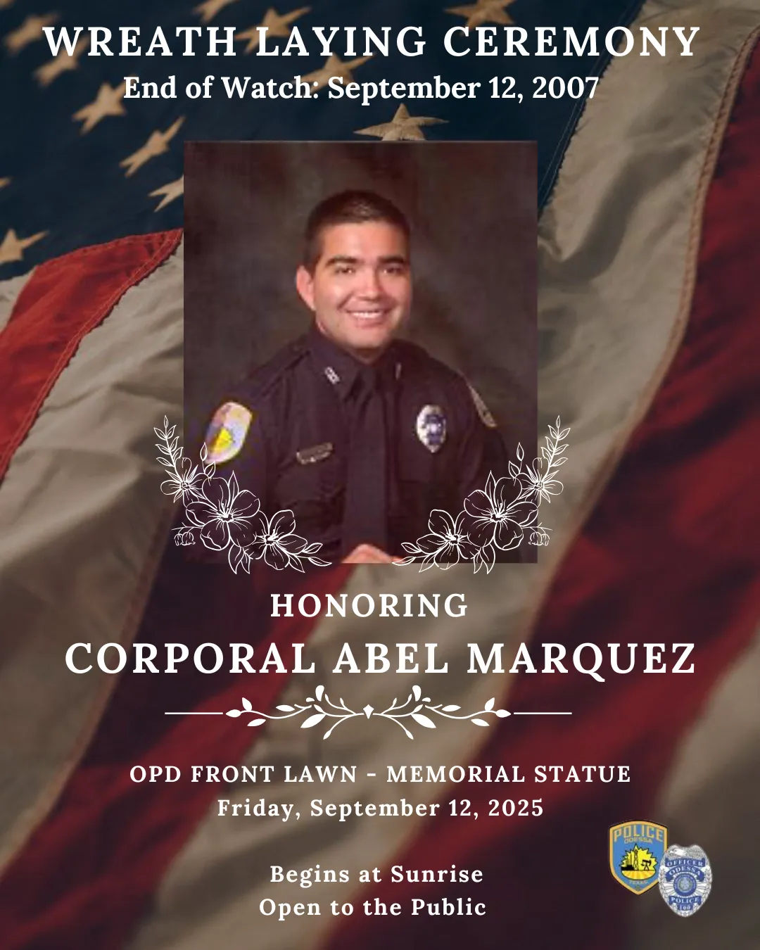 Remembering a Fallen Officer Friday, September 12,