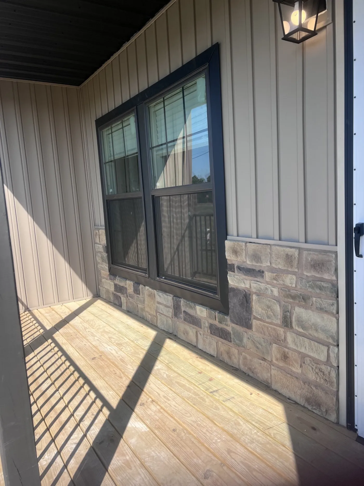 Front Porch with stone
