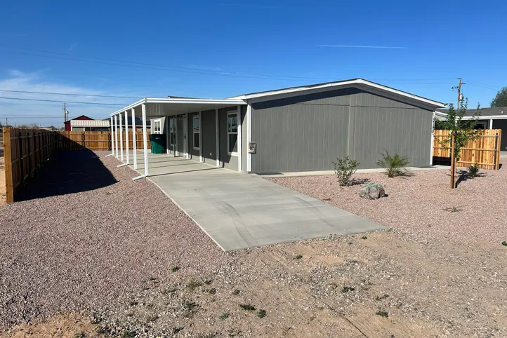 concrete drive and carport awning