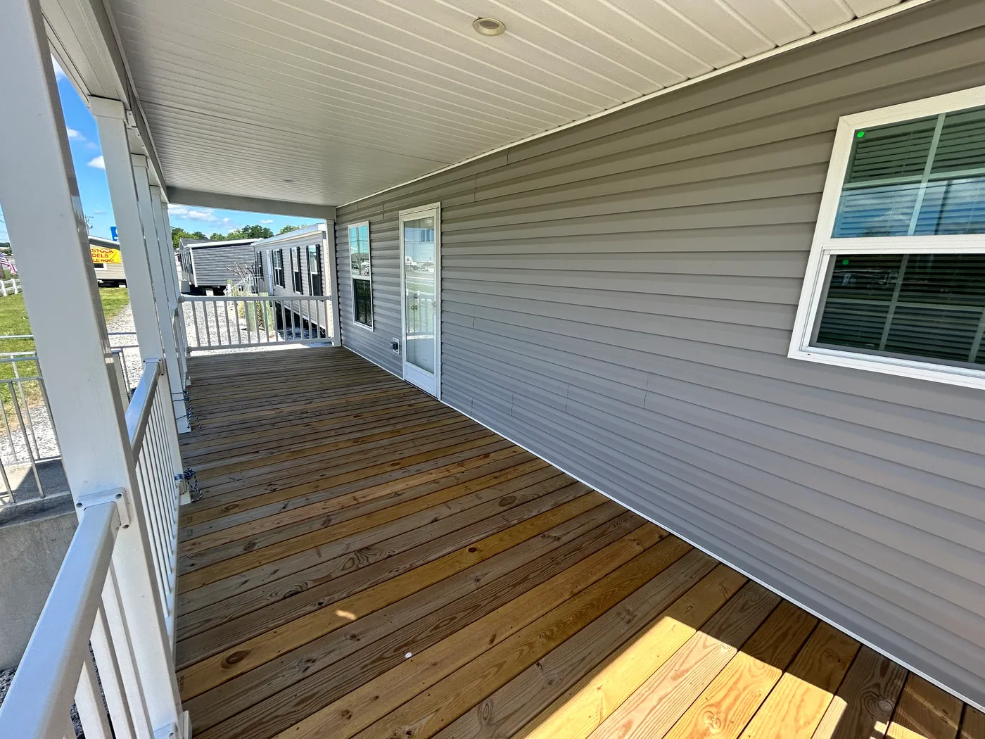A view from outside on the porch. 