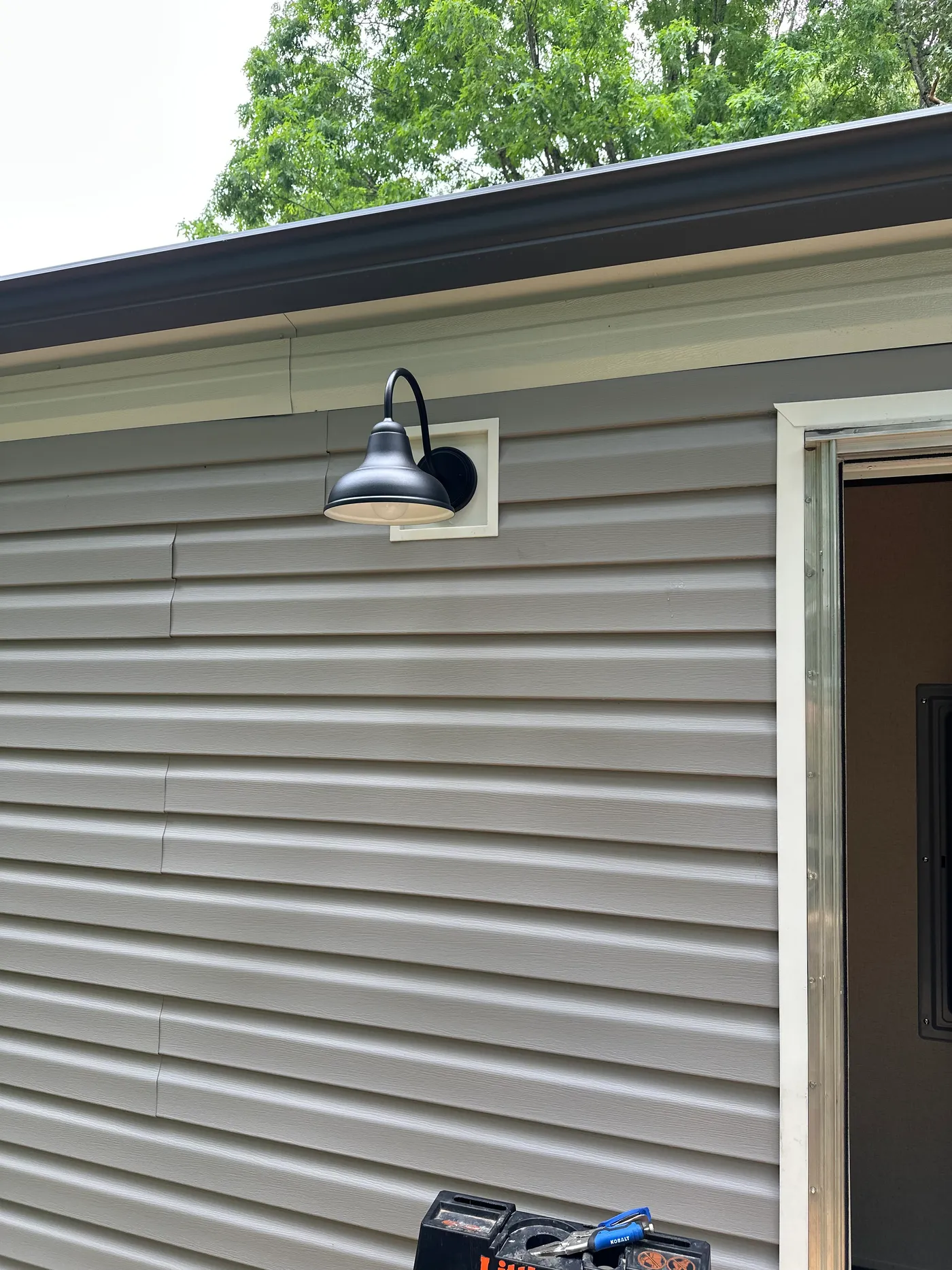 Upgraded exterior porch lighting.  