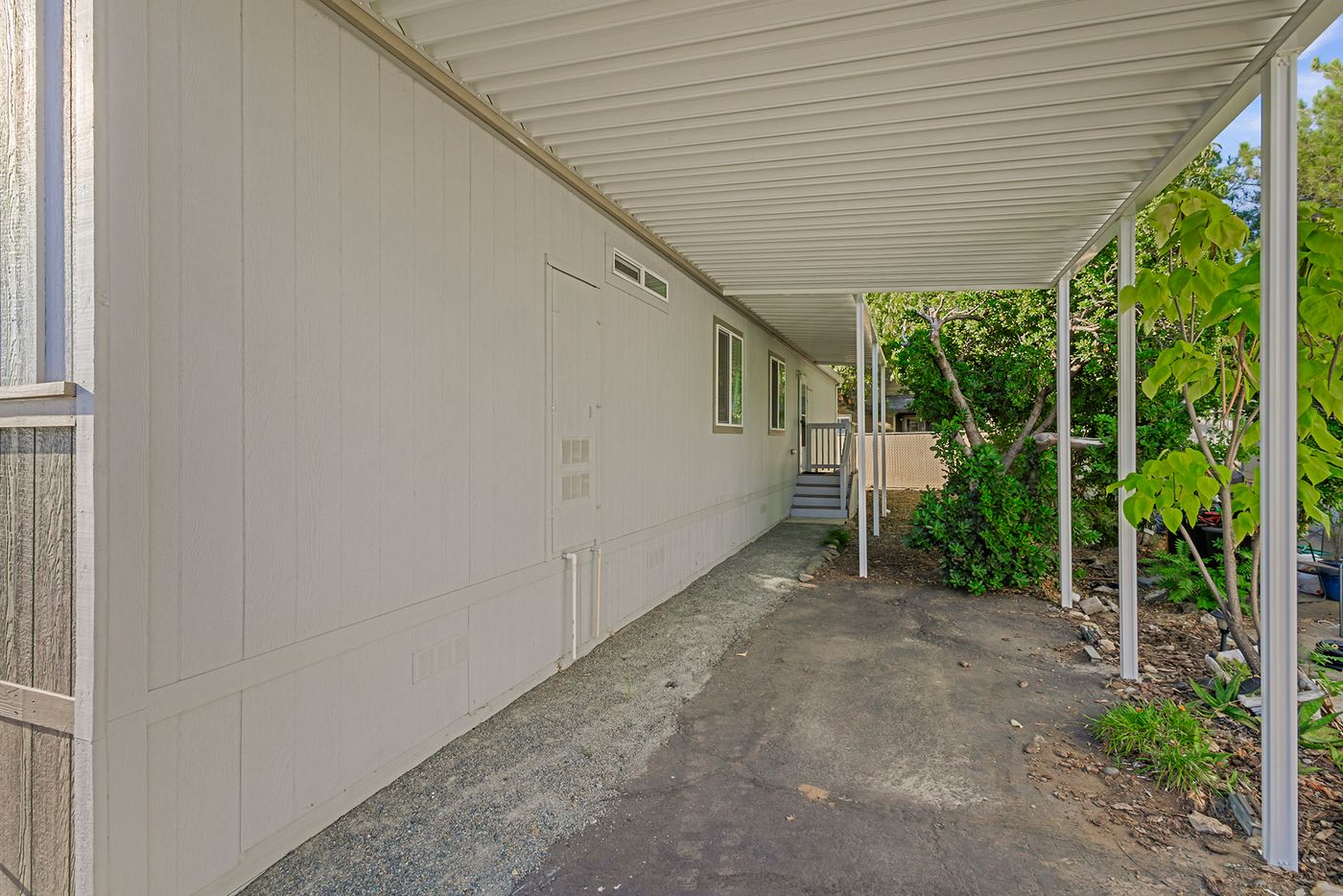 Backside of carport