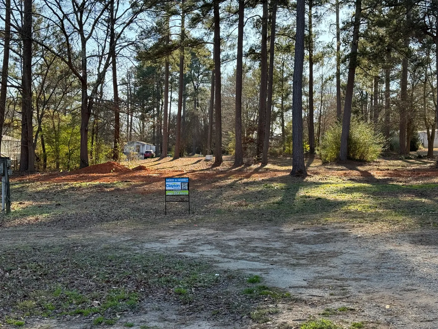 323 Ledia Drive view of lot.  