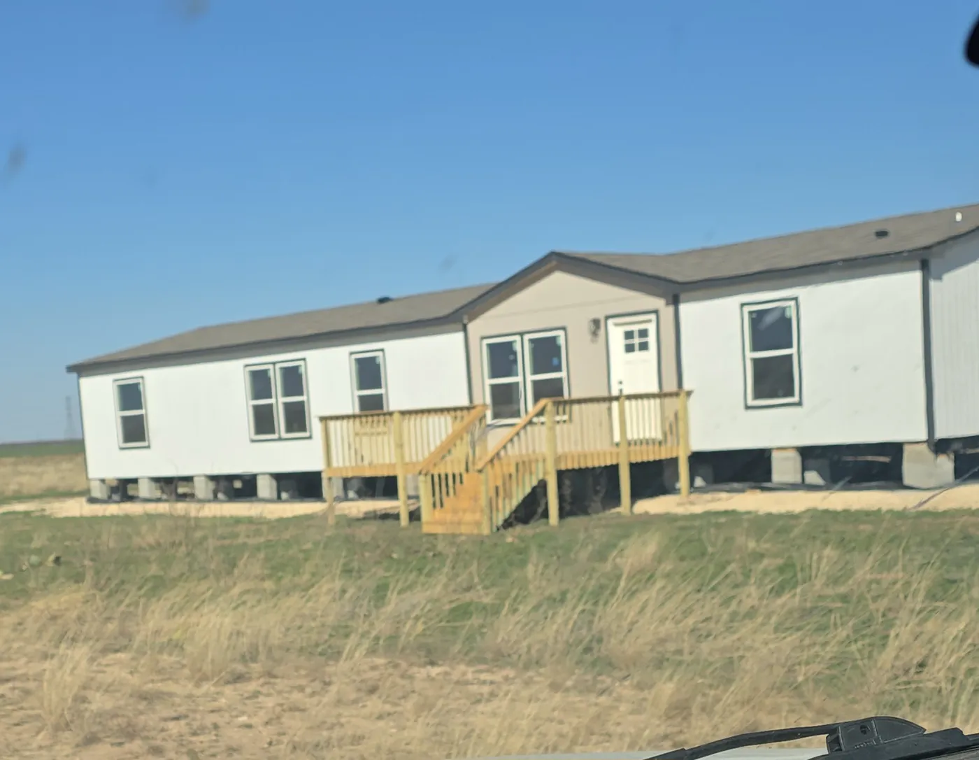 Front of House Mid Construction with Deck