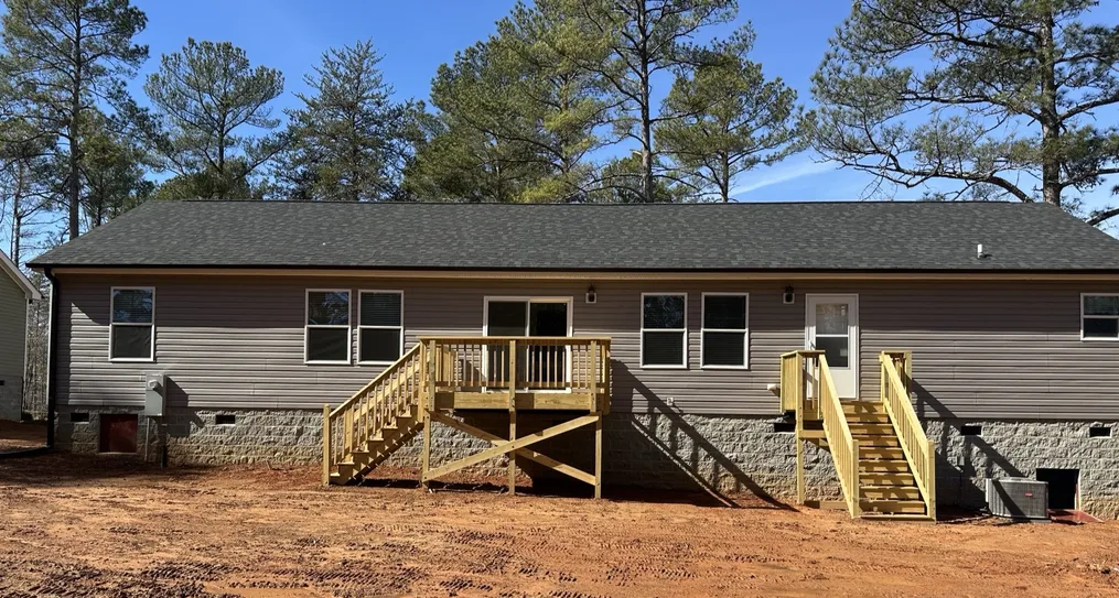 Rear of home