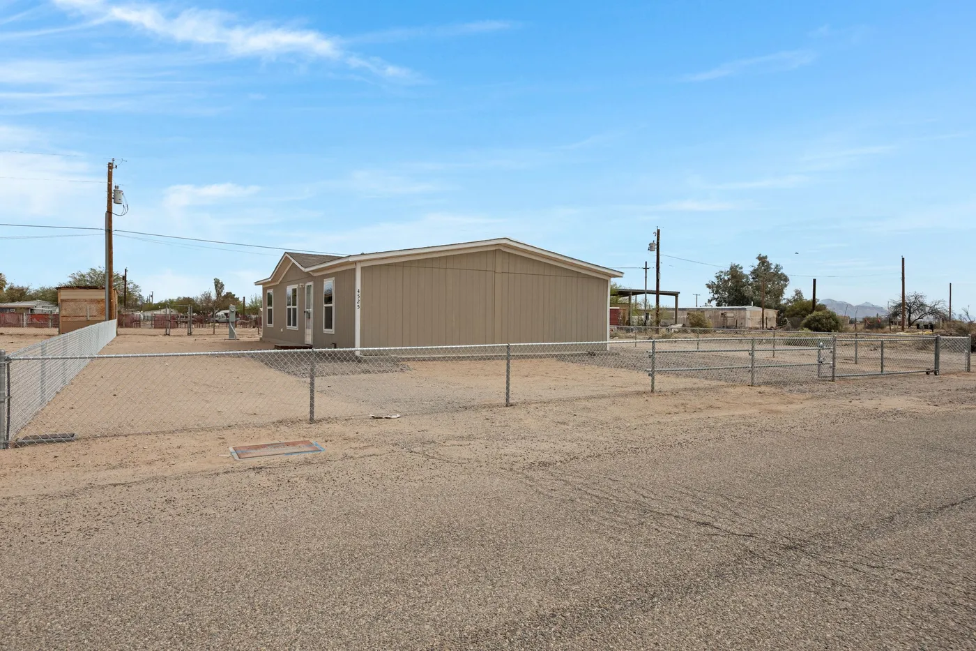 fenced yard