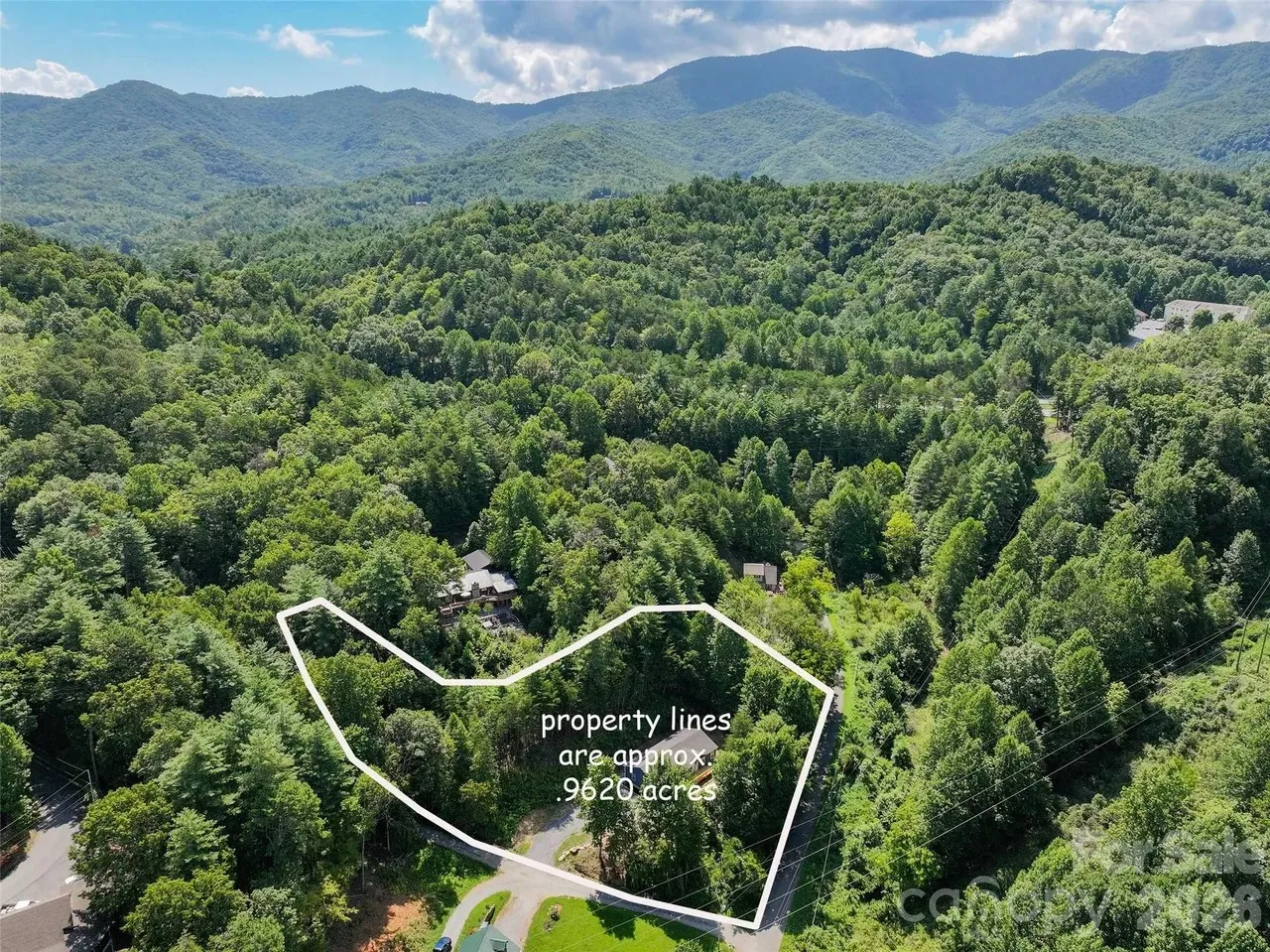 Ariel view of property