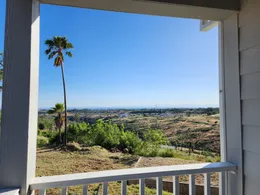 Southwest view from front porch.  Porch gets the afternoon shade.