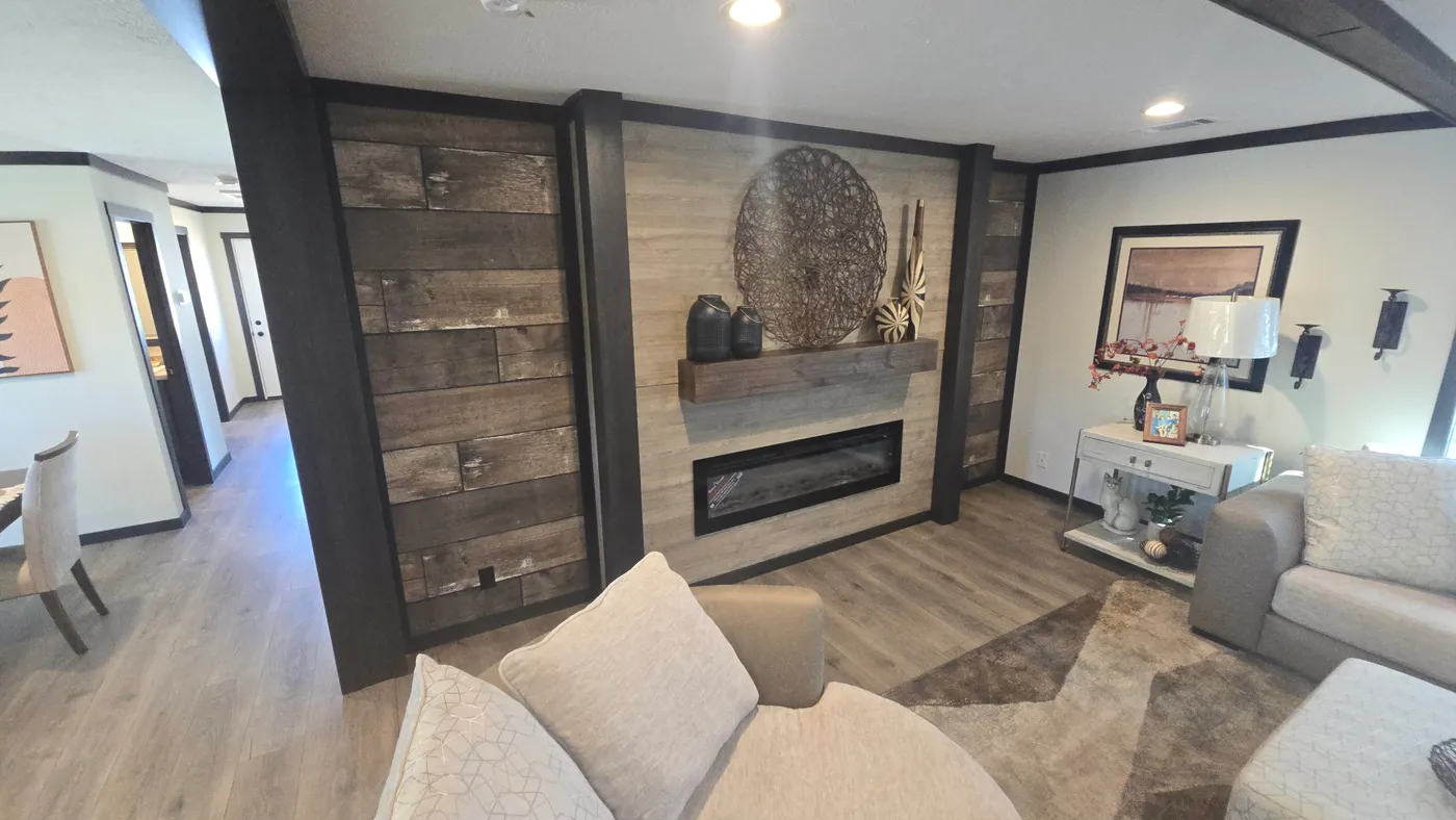 Fireplace feature wall
