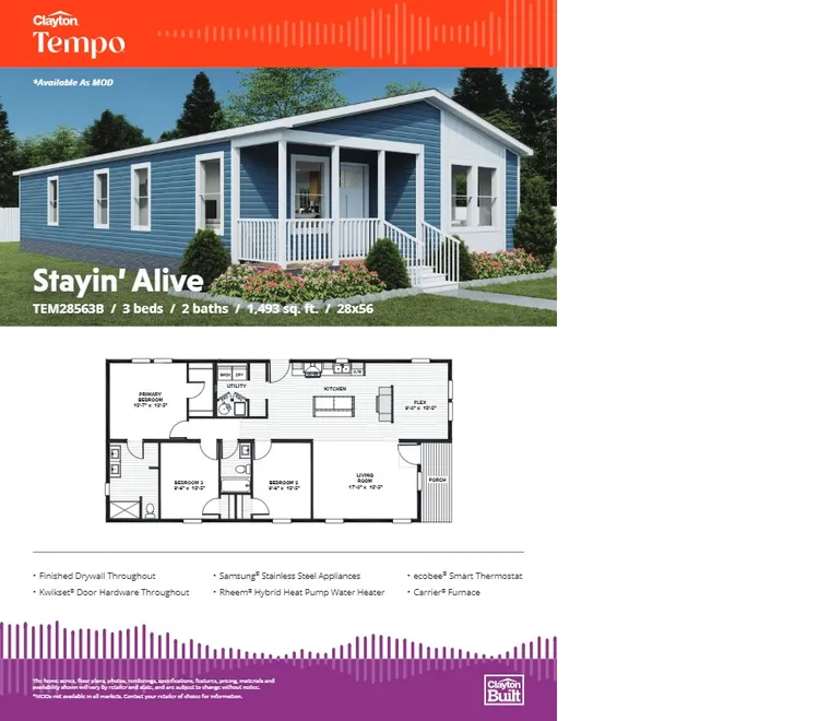 Coming Soon! 3 Bedroom, 2 Bath. Modular Construction. 