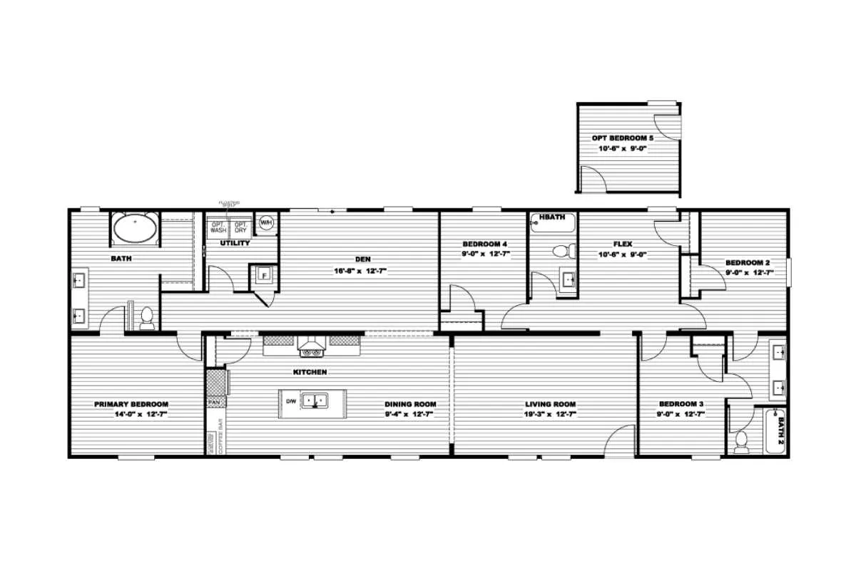 LOT A DOUGLAS DR HOLLY RIDGE, NC 28445 Flooplan