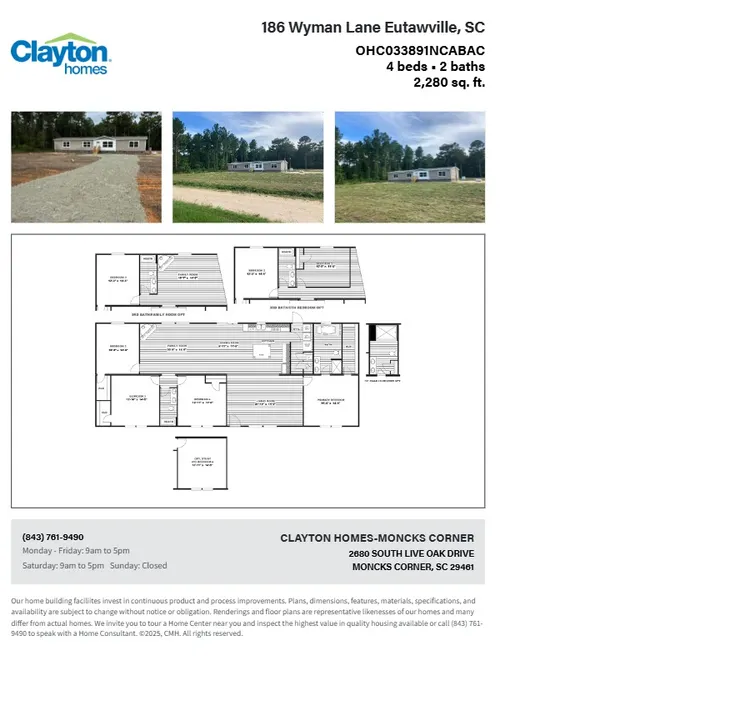 174 Wyman Lane Eutawville, SC 