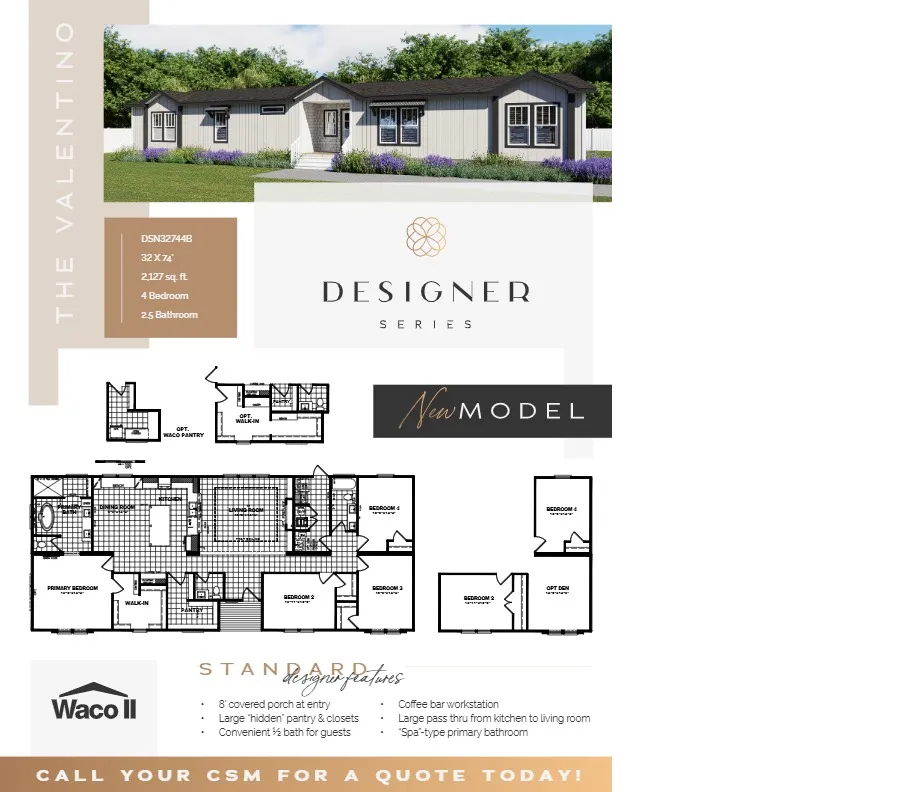 THE VALENTINO ( Delivery & HVAC included) floorplan image