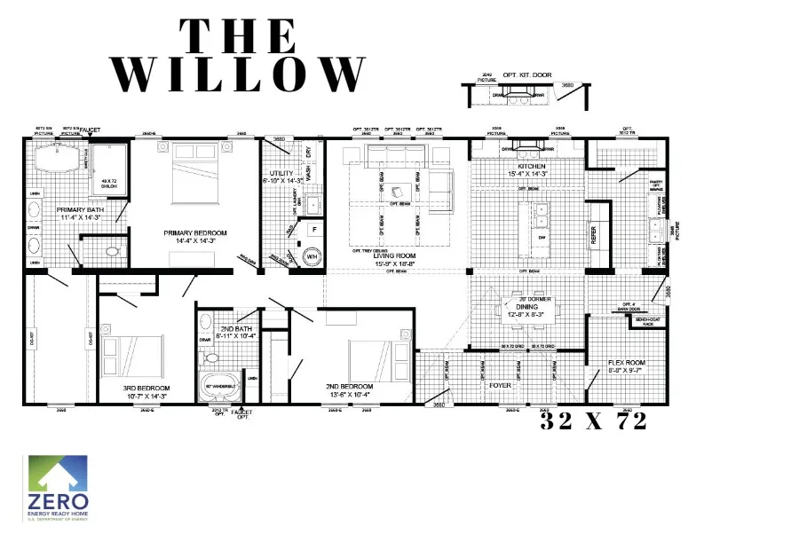 LOT Model Sale! The Willow- Furniture & Decor Flooplan