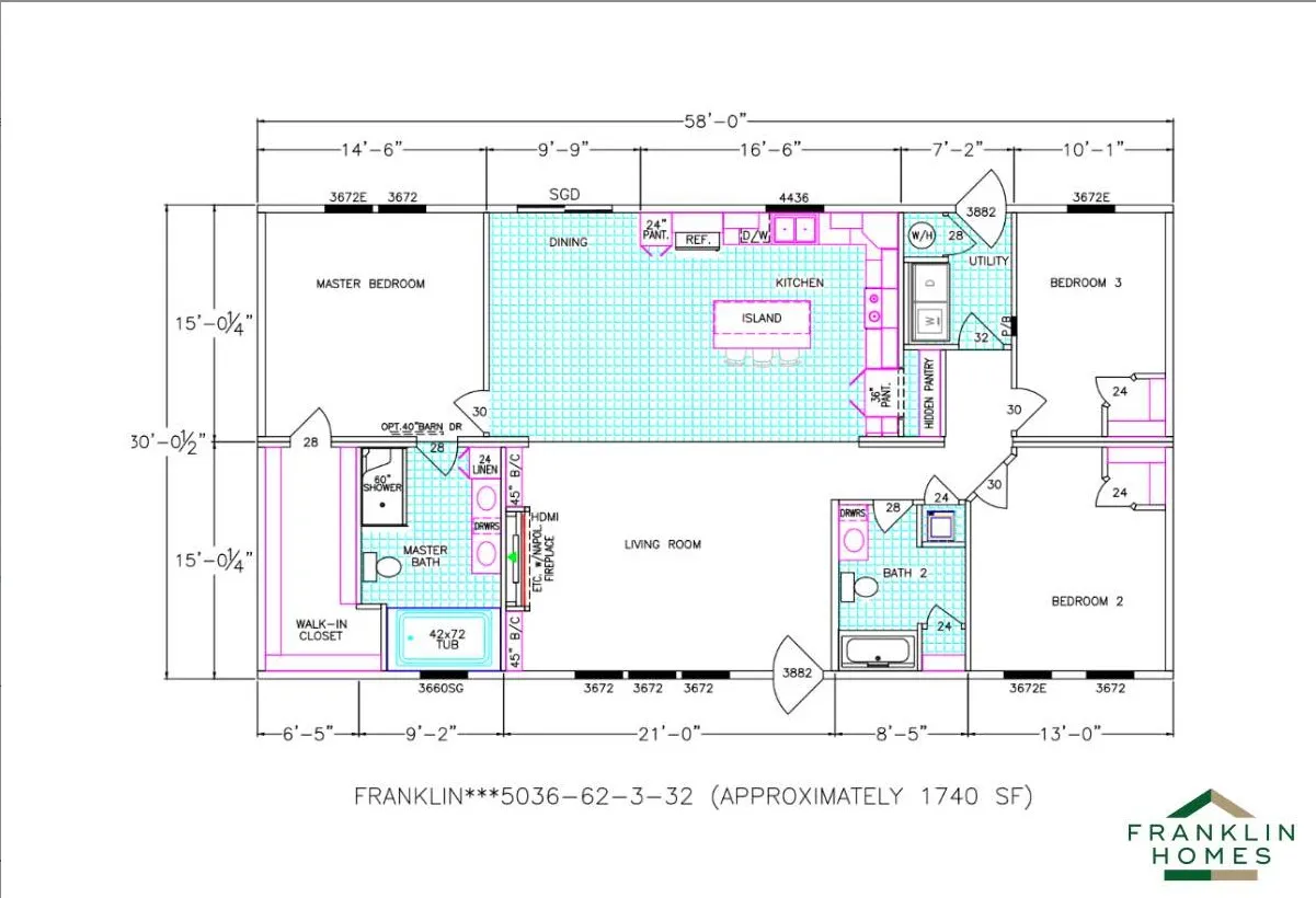 Riverview BY Franklin Homes Flooplan
