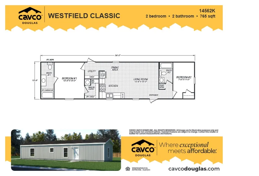 2 Master Suites "Westfield Classic" Flooplan