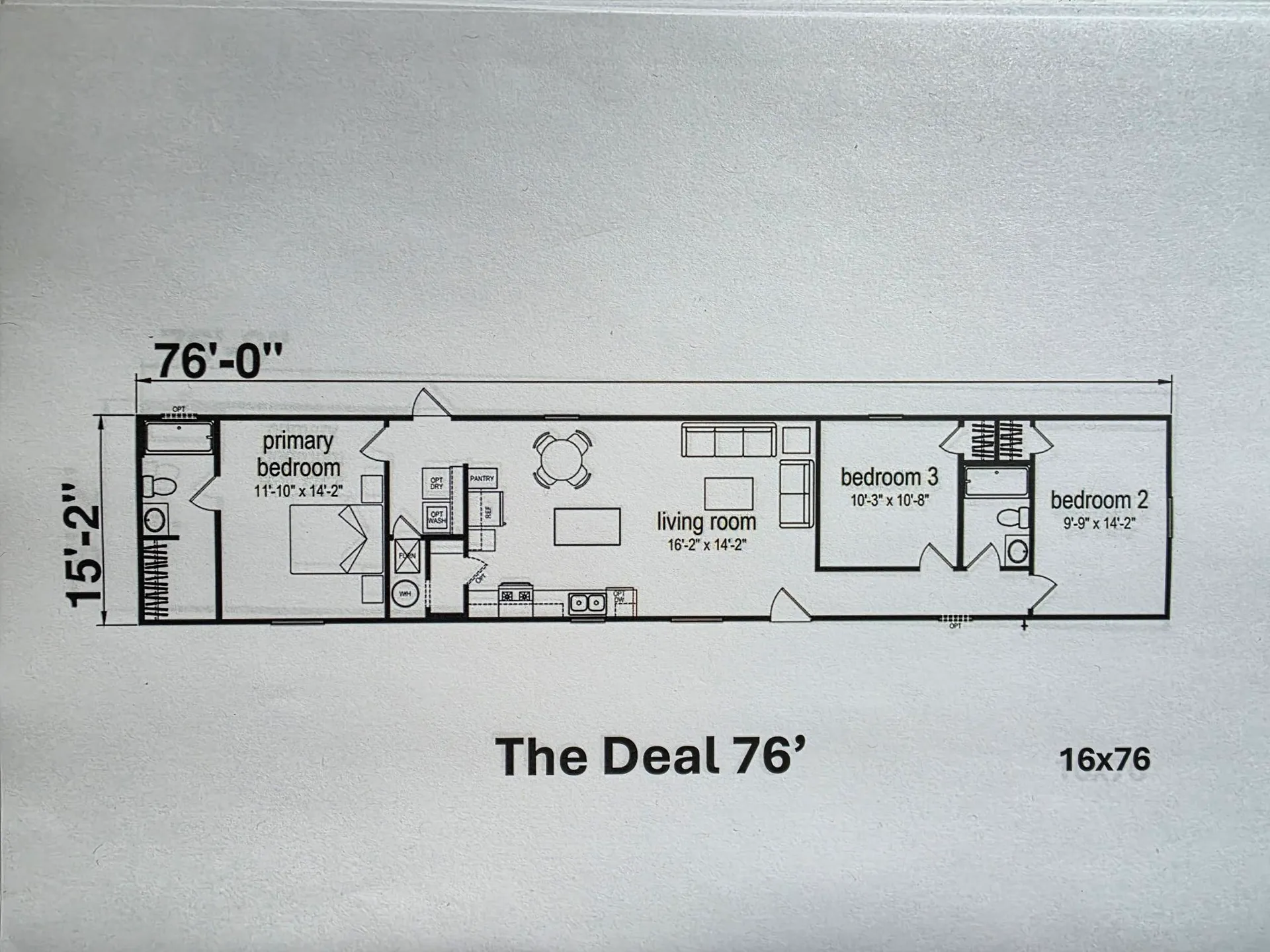 The Deal 76'  Flooplan