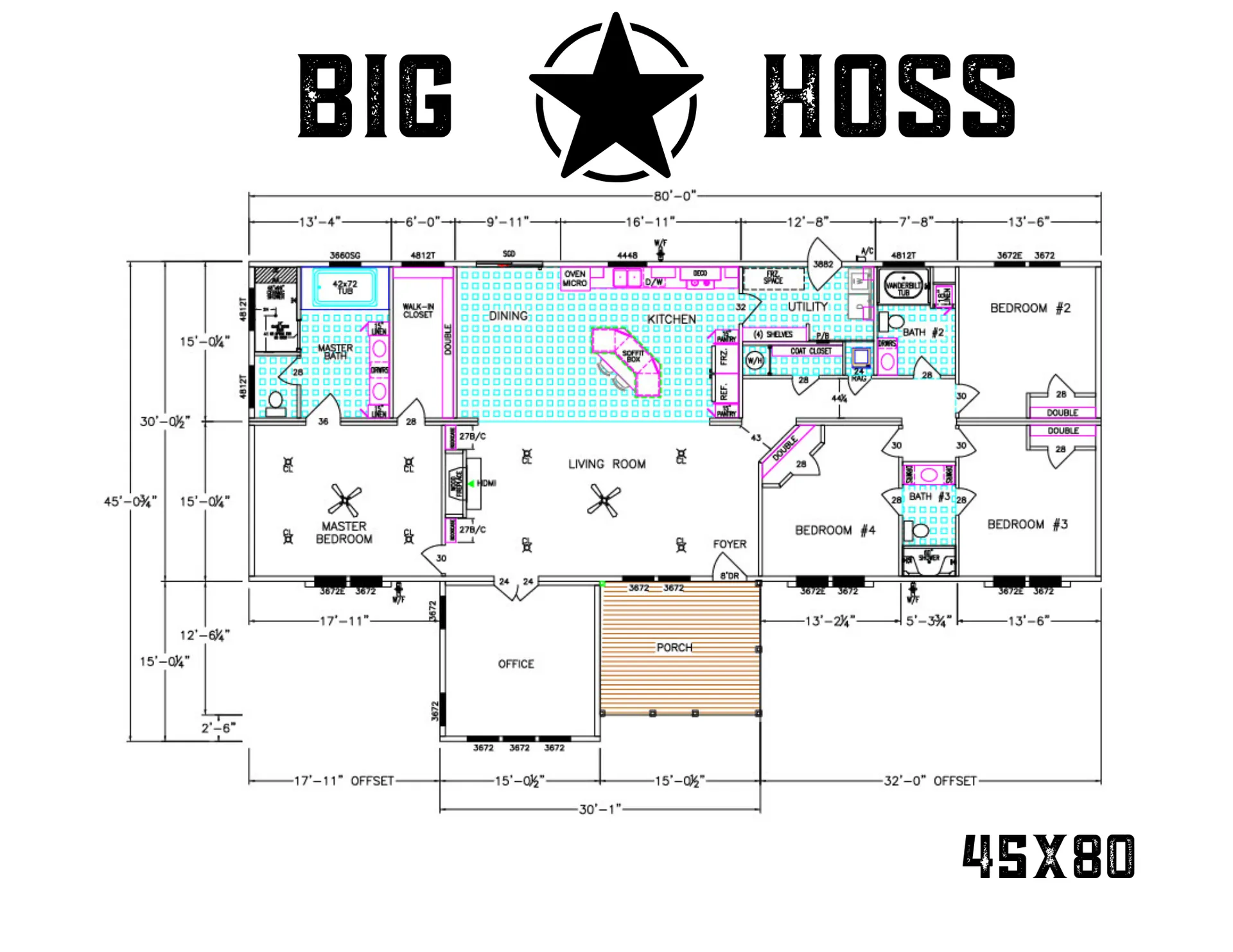 The Big Hoss - High Class Cowboy! Flooplan