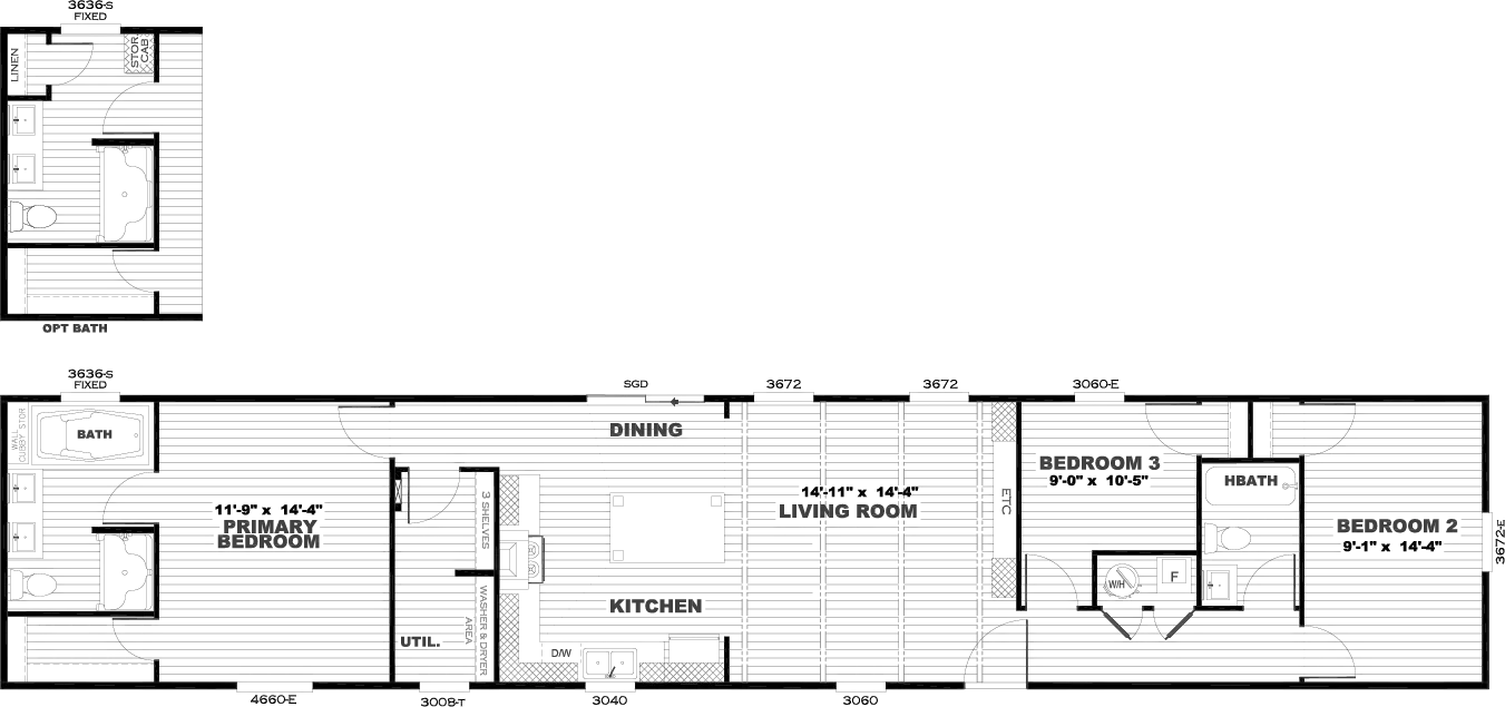Anniversary Islander - 3 Bedroom Flooplan