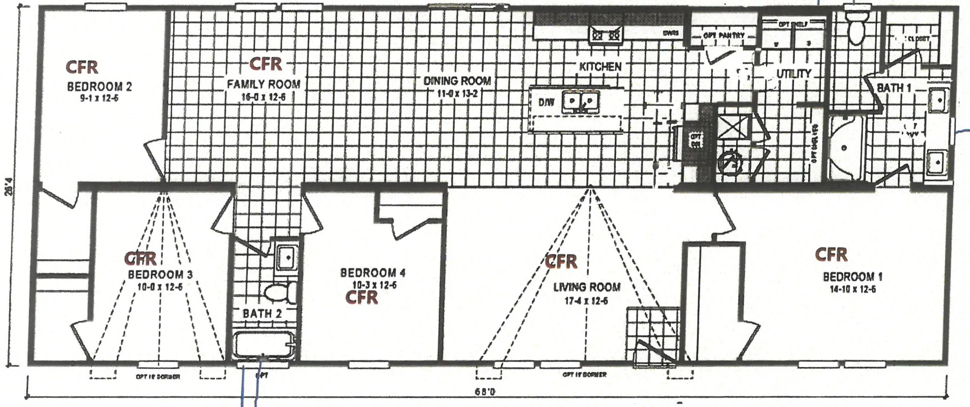 Spacious 4 Bedroom Flooplan