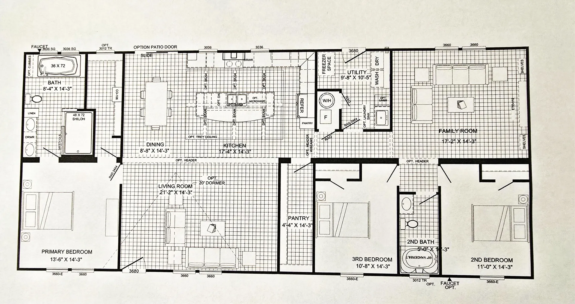 Tyra 32 W/delivery,hvac,gutters, 1 Step Flooplan