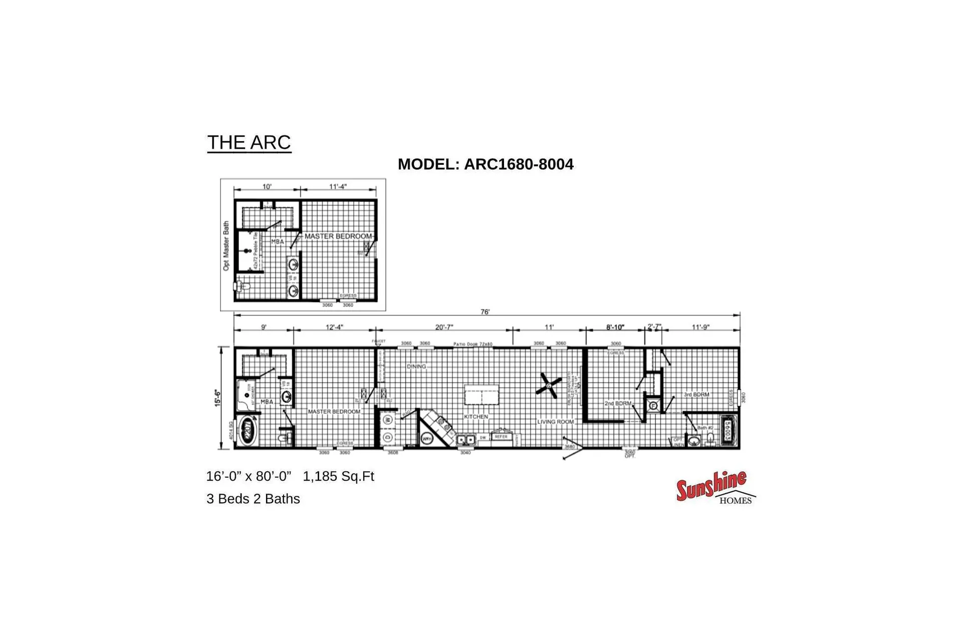 Sarasota - Doesn't Feel Like A Single Wide Flooplan