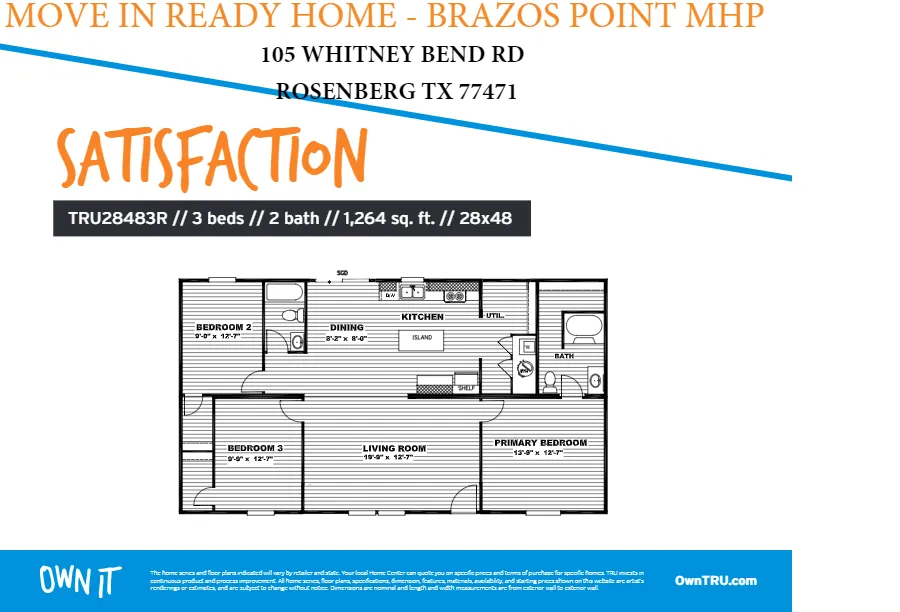 SATISFACTION - RED TAGE SALE - MOVE IN READYfloorplan image