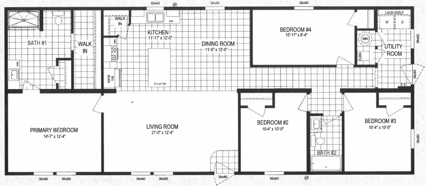 Standard Floorplan
*Some features may have affected floorplan layout*