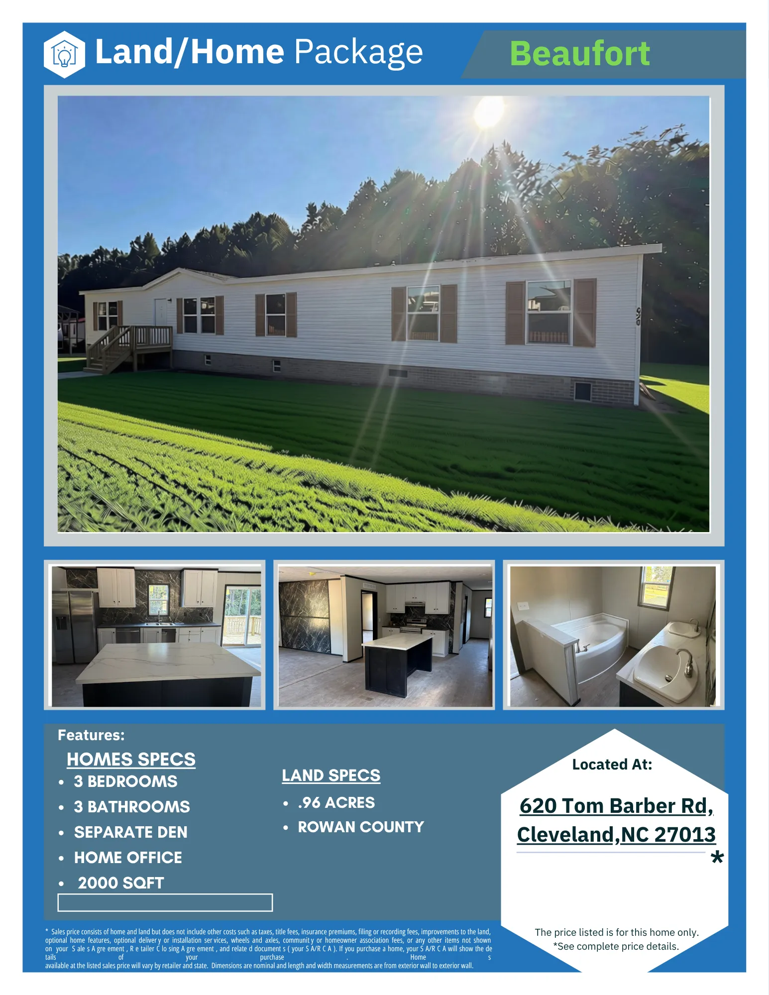 Beaufort Land Home Package  Flooplan