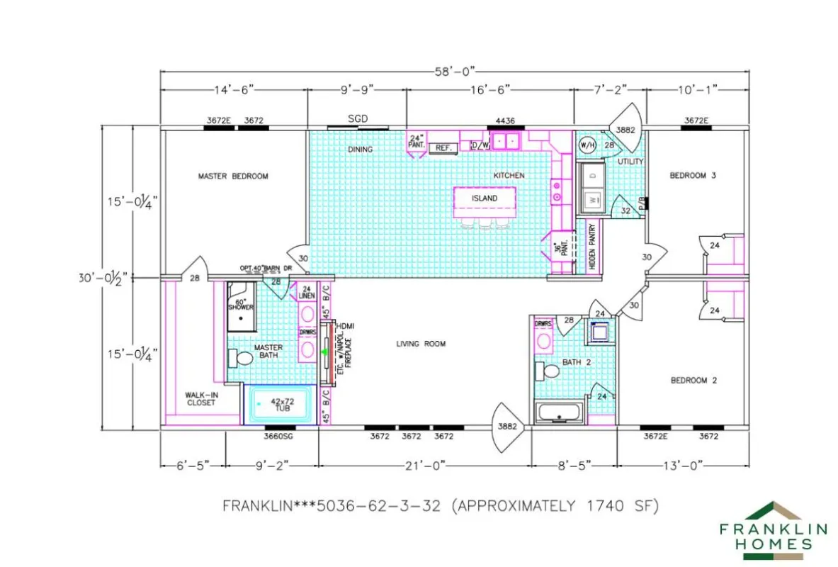 Riverview BY Franklin Homes Flooplan