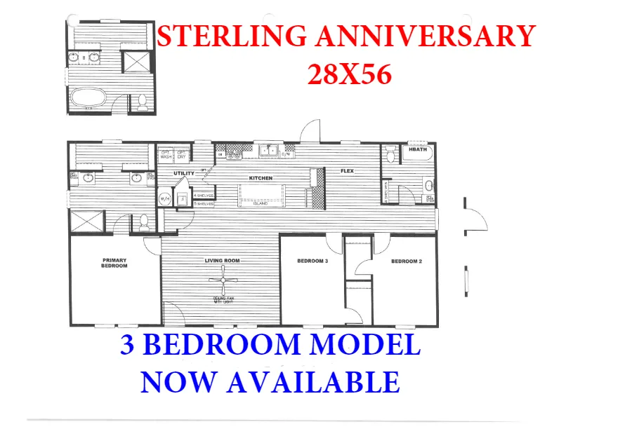 STERLING ANNIVERSARY  DOUBLEWIDE LIQUIDTION SALEfloorplan image