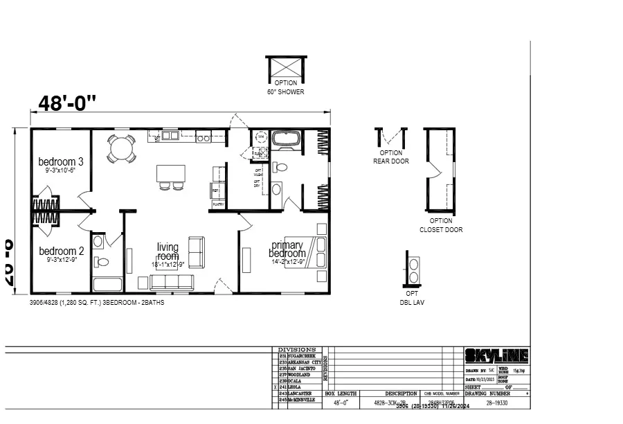 The Huron * floorplan image