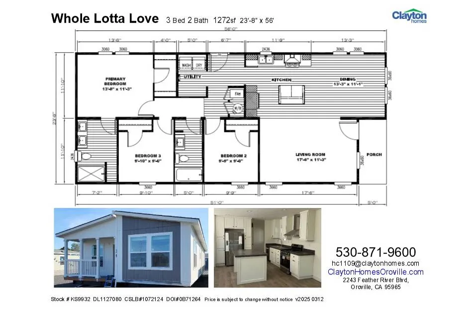 Floor Plan.  Whole Lotta Love