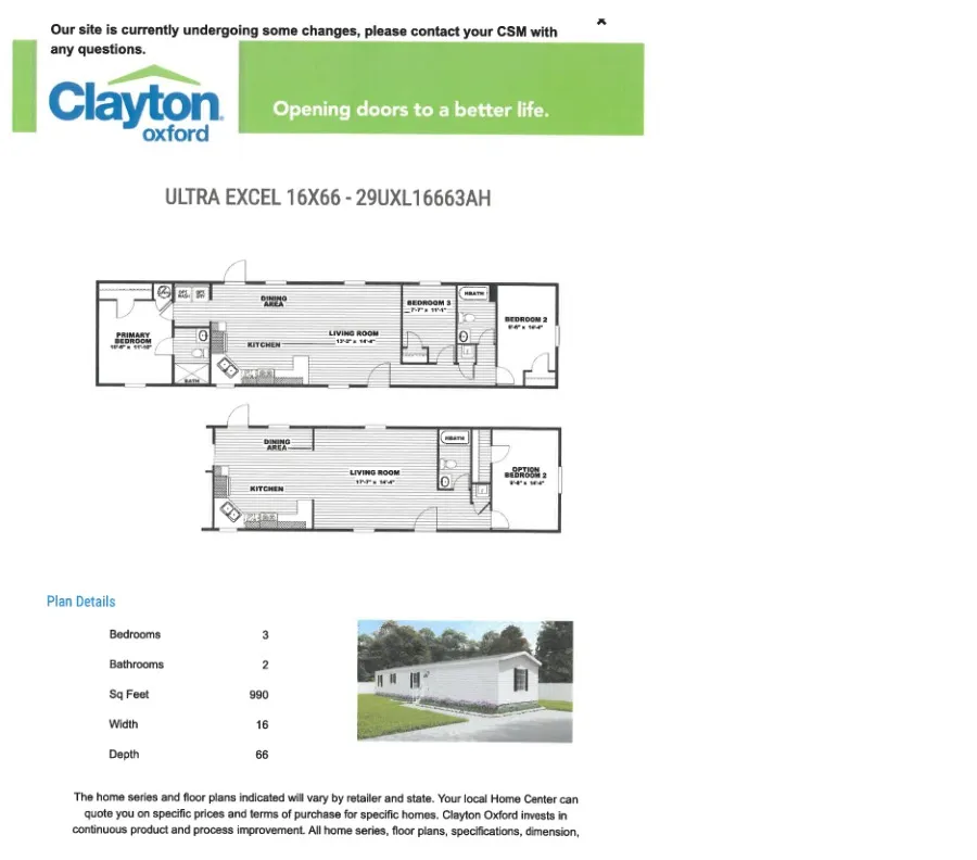 ULTRA EXCEL 16X66floorplan image