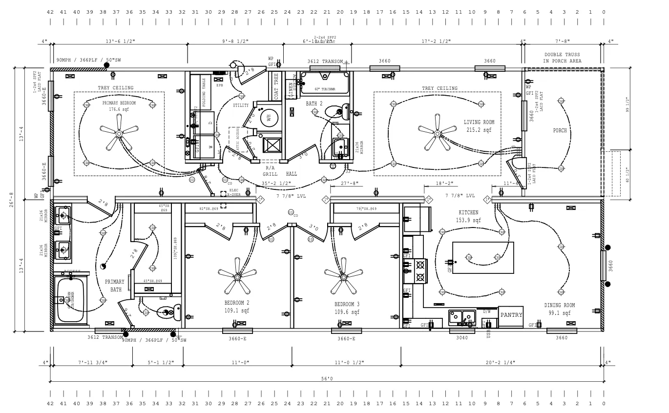 2889 Carolina 28x56 MODULARfloorplan image