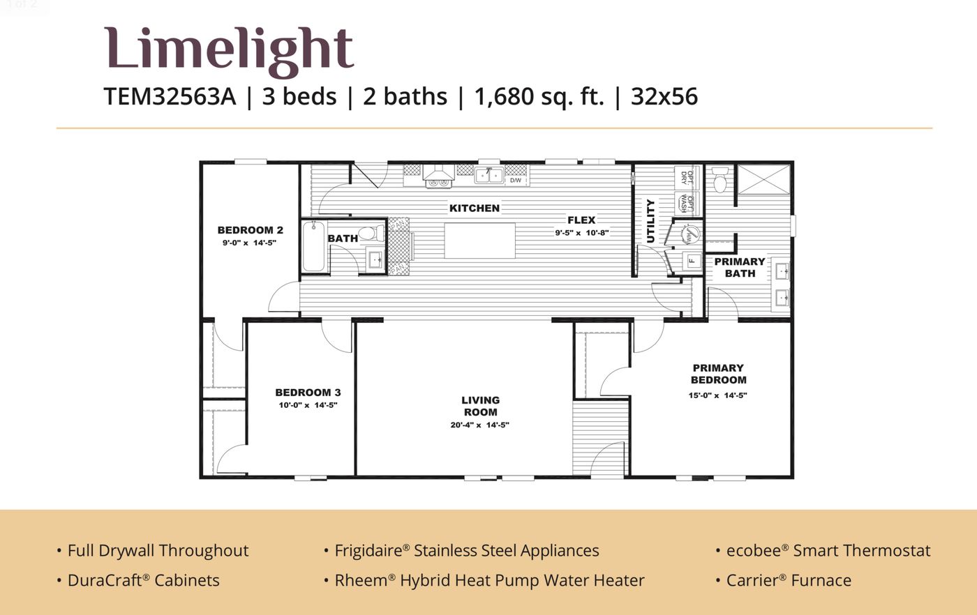 32 WIDE LIMELIGHT floorplan image