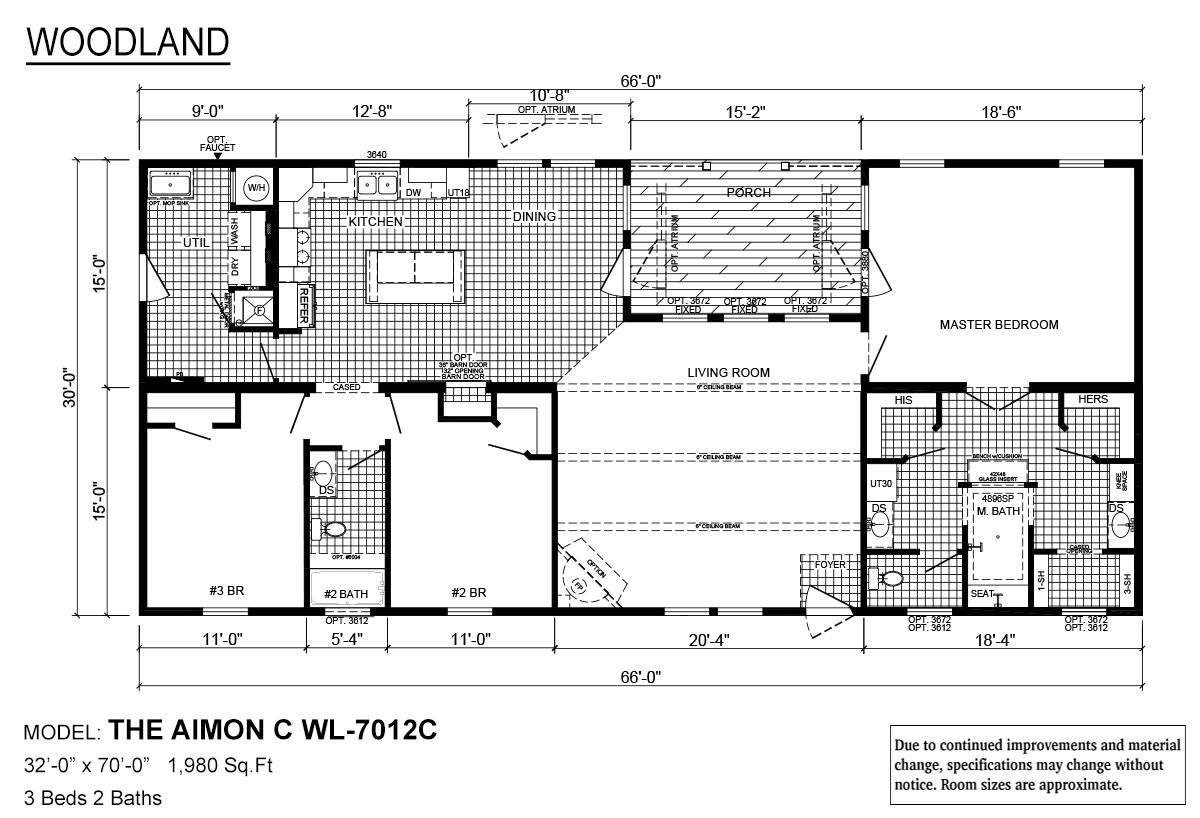 Lovely Aimon 3BED 2BATH -$25,000Savings floorplan image