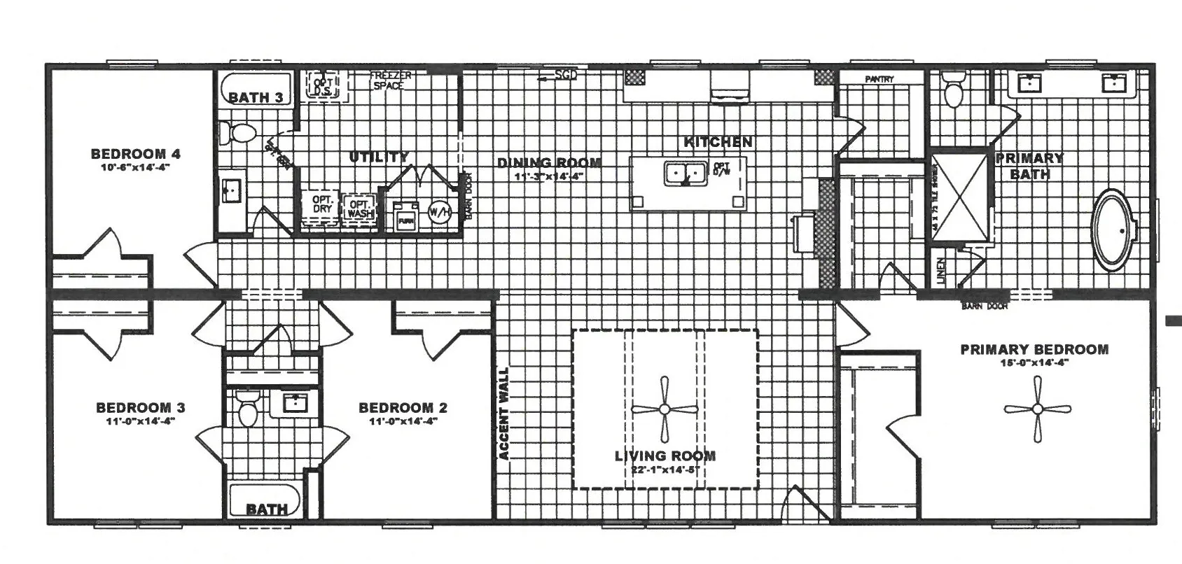 4 BED & Fireplace ON Sale! Flooplan