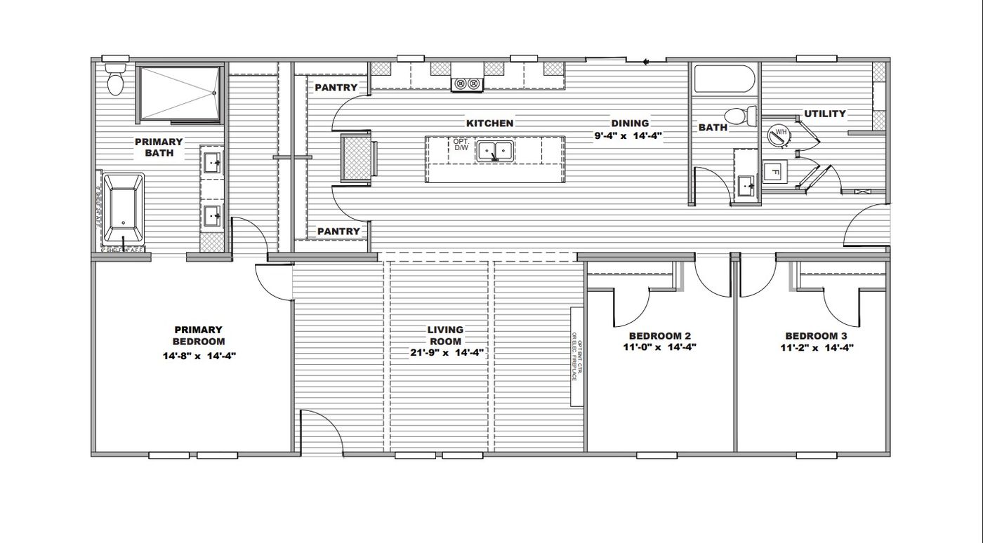 THE VOGUE 60 - SHEET ROCK HOME! floorplan image