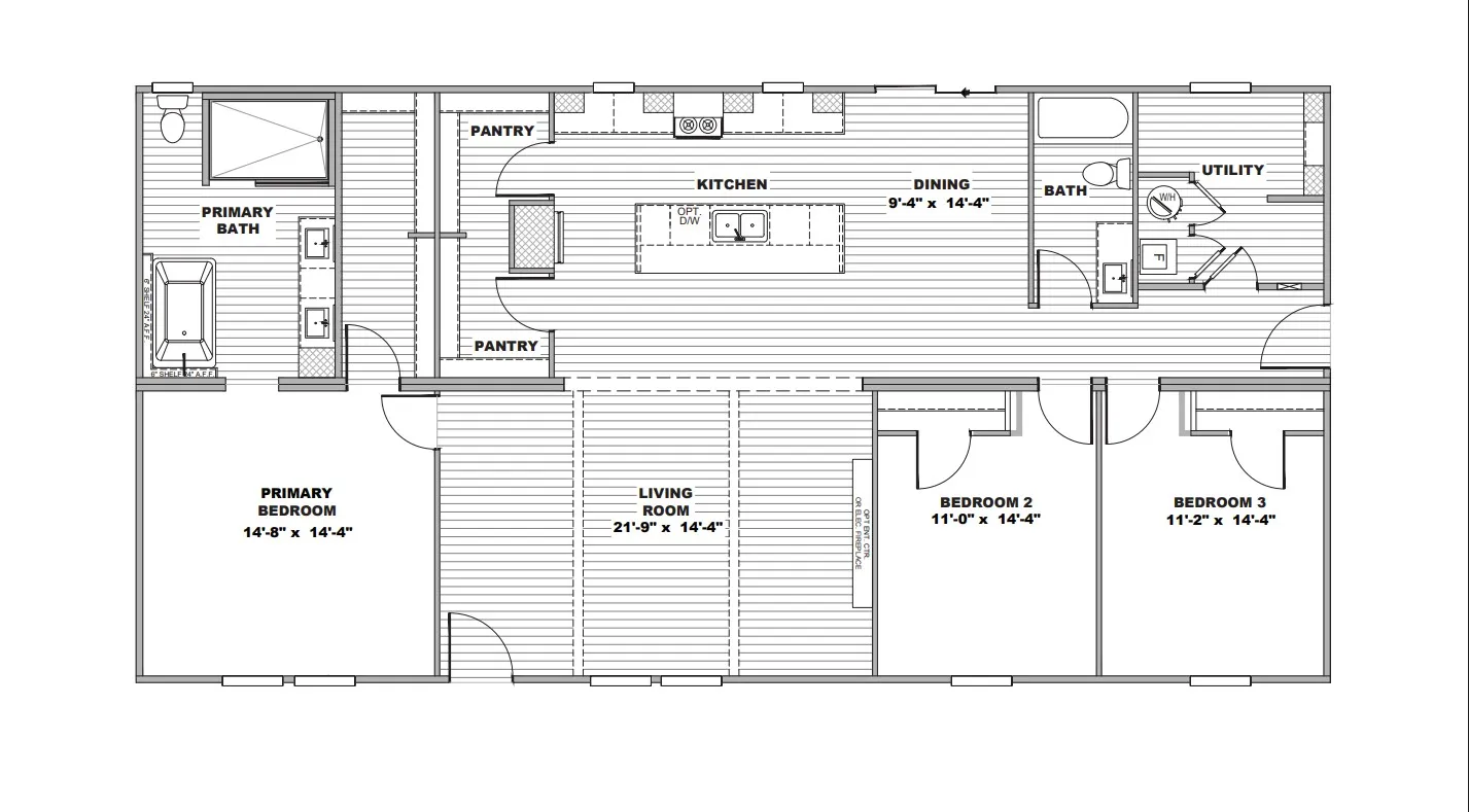 The Vogue 60 - Sheet Rock Home! Flooplan