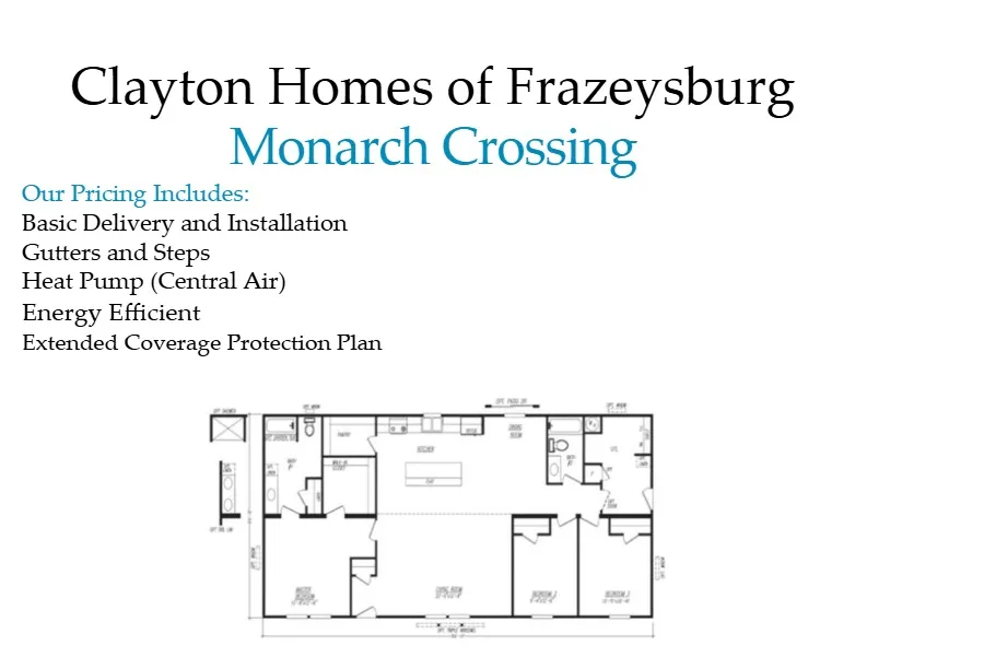 The Monarch Crossing 28X56 Large Pantry Flooplan