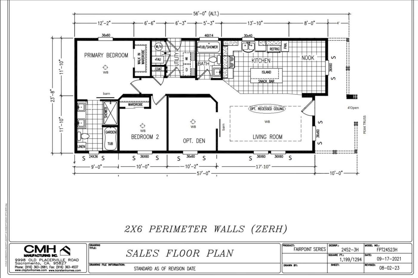 FAIRPOINT 24523Hfloorplan image