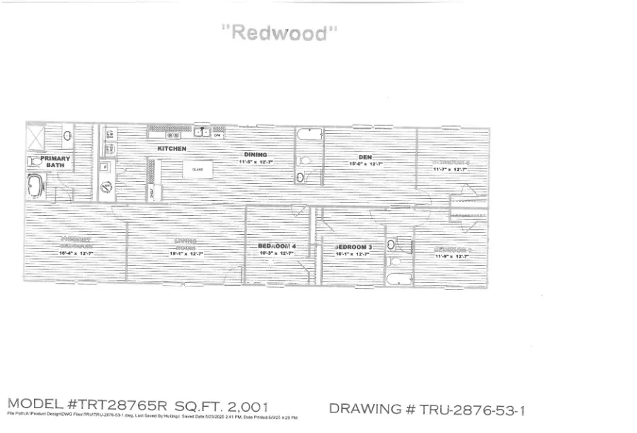 Redwood***construction Package*** Flooplan