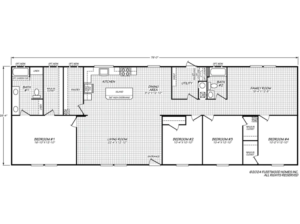 Fleetwood Summit 76 (4B/2B Model) Flooplan