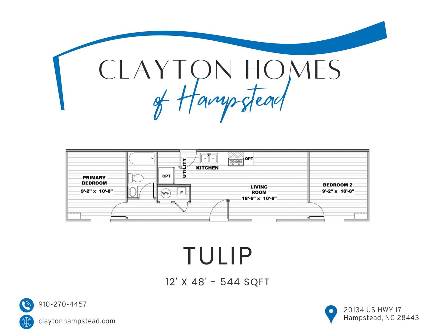 Investor Drop Ship Pricing on The Tulip MiniHome! floorplan image